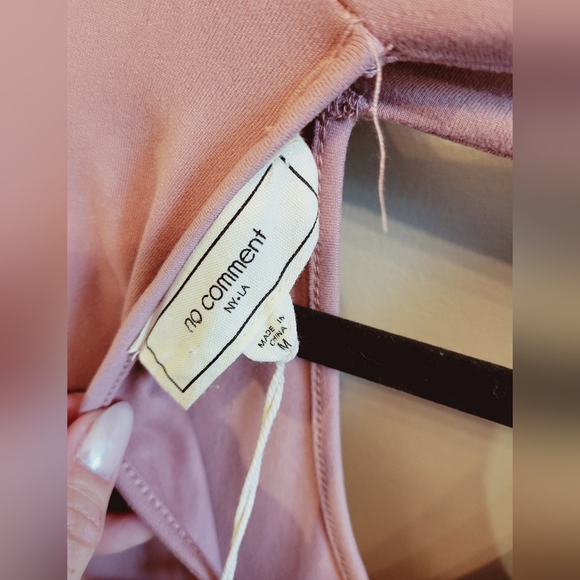 NWT No Comment Peek-a-Boo Mock Bodysuit - Picture 3 of 4